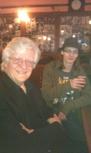 With Theo at the Fench Pub, Soho